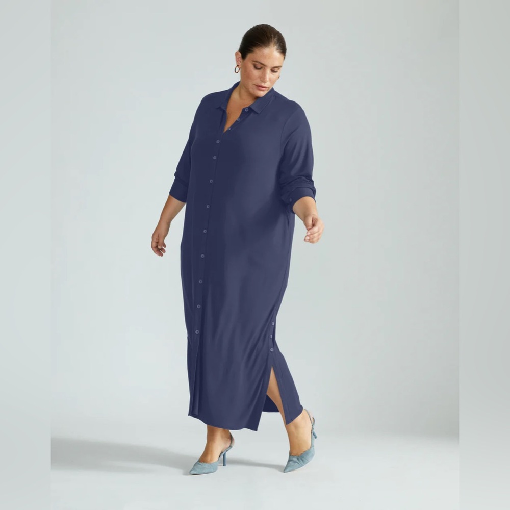 Universal Standard Sally Liquid Jersey Shirt Dress